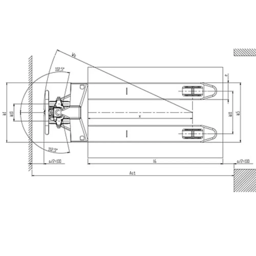 Porta-Paletes Lifter GS 25S4 - 1150 x 525 2500 KG